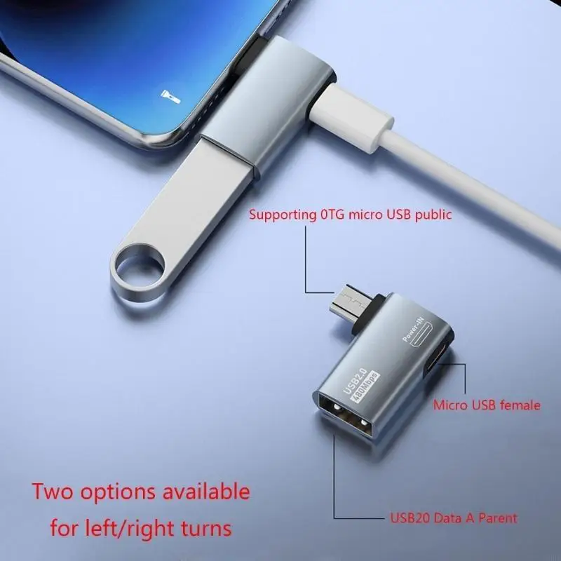 Micro USB Male to USB Female OTG Adapter Enable Mouse and Keyboard Control, Expand Functionality with OTG Devices