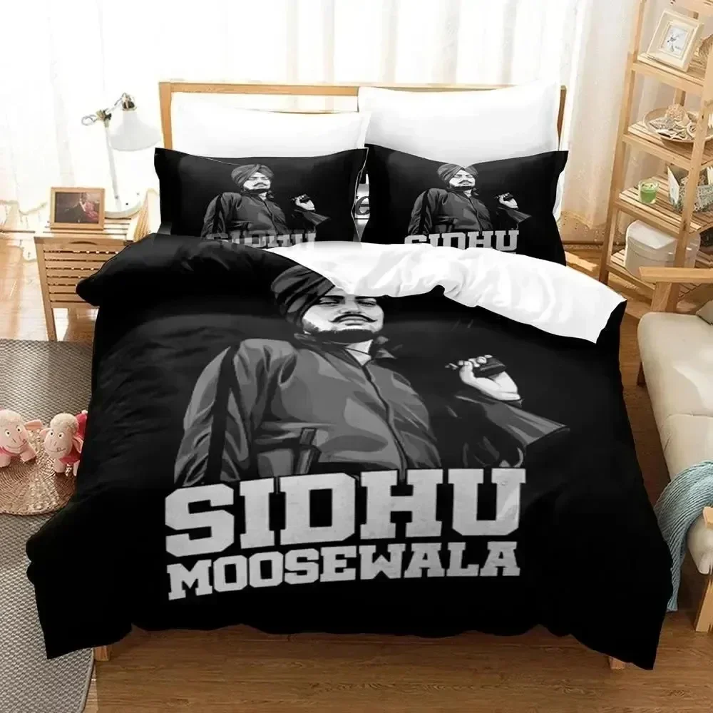 Luxury New 3D Print Sidhu Moosewala RIP Bedding Set Boys Girls Twin Queen Size Duvet Cover Kids Adult Fashion Home Textileextile