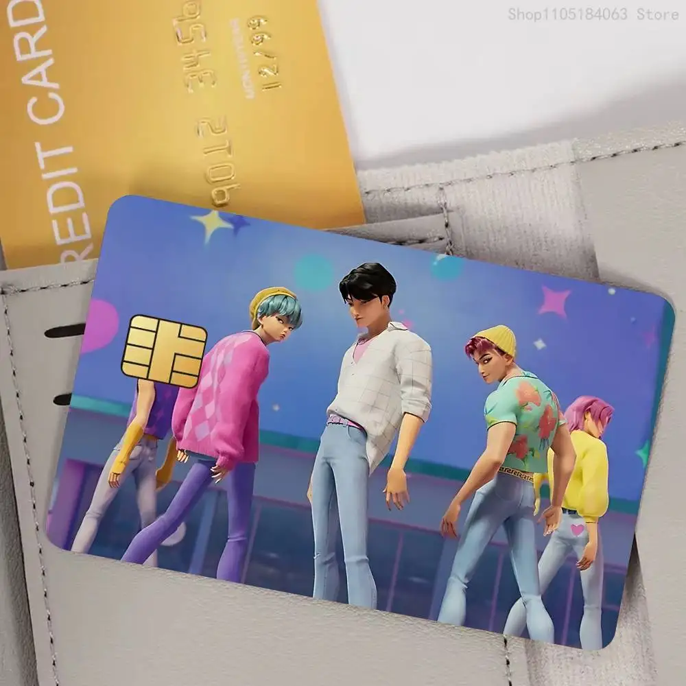 ملصقات S-Saja Boys لخصم الائتمان والخصم والبنك وبطاقة شحن الحافلة المترو المقاومة للماء لتزيين الملصقات