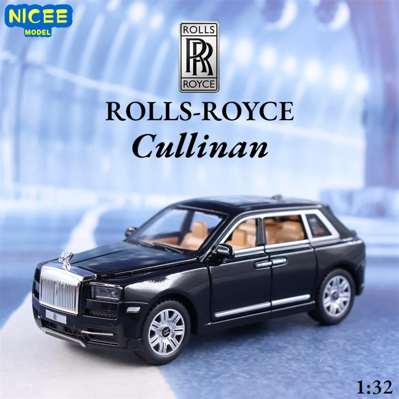 

Модель автомобиля из литого металлического сплава 1:32 Rolls-Royce Cullinan, модель автомобиля со звуковым оформлением, коллекционная детская игрушка, подарки A541