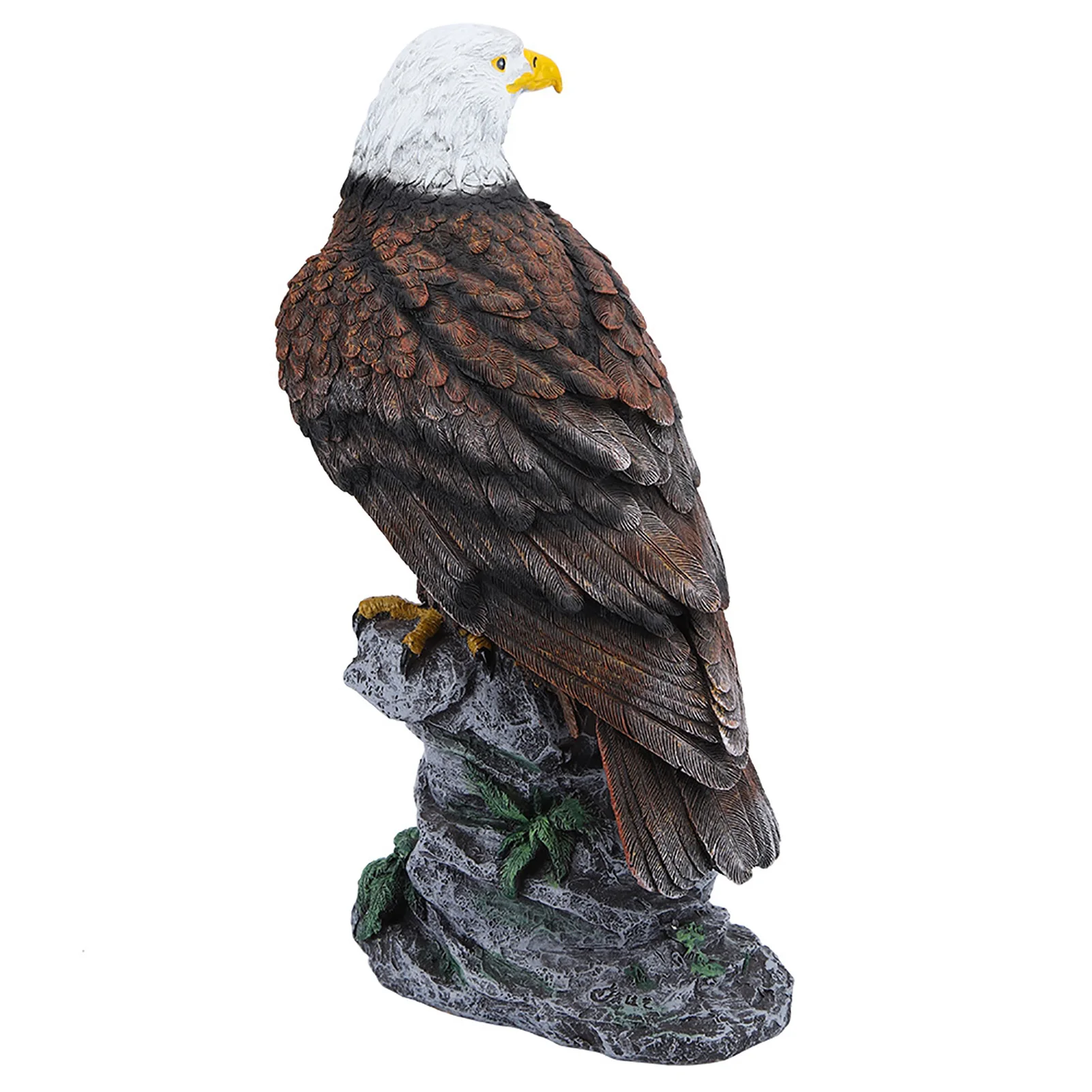 

Simulated Bald Eagle Statue Resin Birds Outdoor Sculpture Garden Yard Lawn Scene Decoration