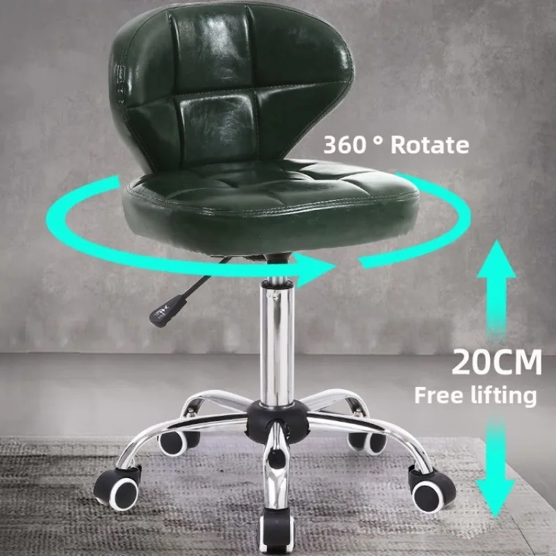 Stable Bar chair stool computer chair rotating lift backrest high stool beauty stool checkout page swivel chair furniture solid