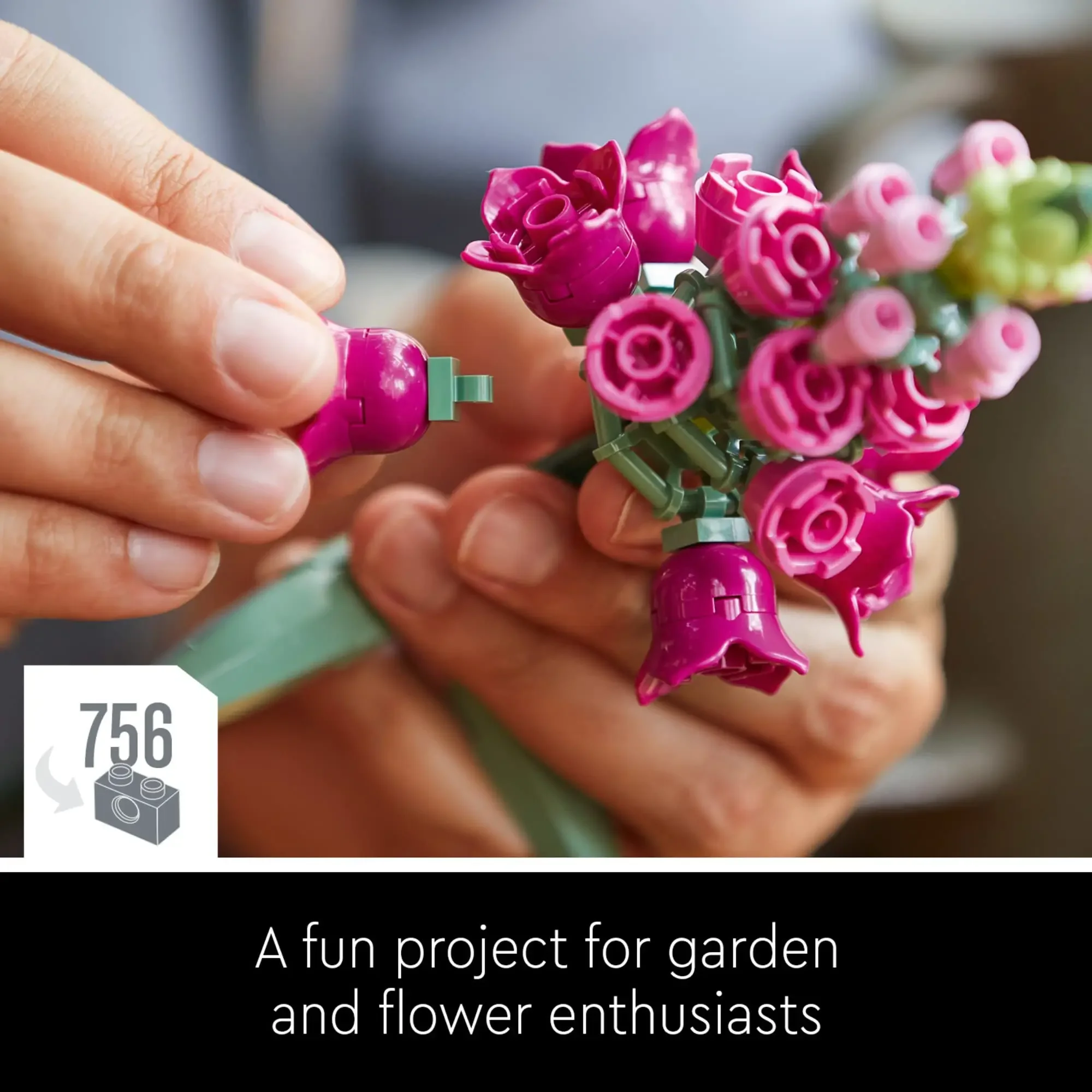 LEGO Icons Flower Bouquet 10280 Artificial Flowers with Roses for Adults Home Accessories Botanical Collection Birthday Gift