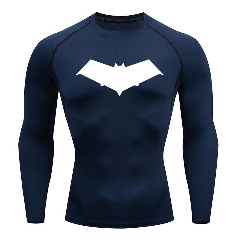 Compression Shirt Men Short Running T Shirt Gym Sports Top Quick Dry Breathable Black Fitness Sportswear Bodybuilding Clothing