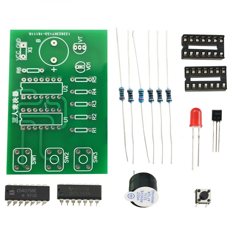 Three Person Voter Making Kit DIY Non Gate Voter Digital Circuit Lab Kit for Training Student LABS On Electronic Principles Kit