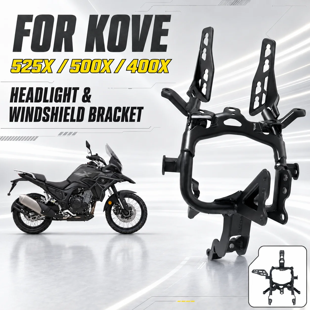 KOVE 525X Motorcycle Genuine OEM Headlight Bracket Windscreen Mount Holder Accessories