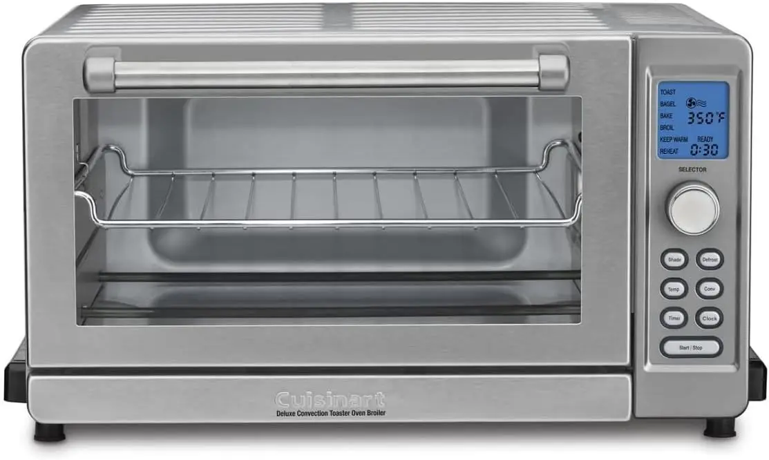 TOB-135N Deluxe Convection Toaster Oven Broiler, Brushed Stainless, Silver