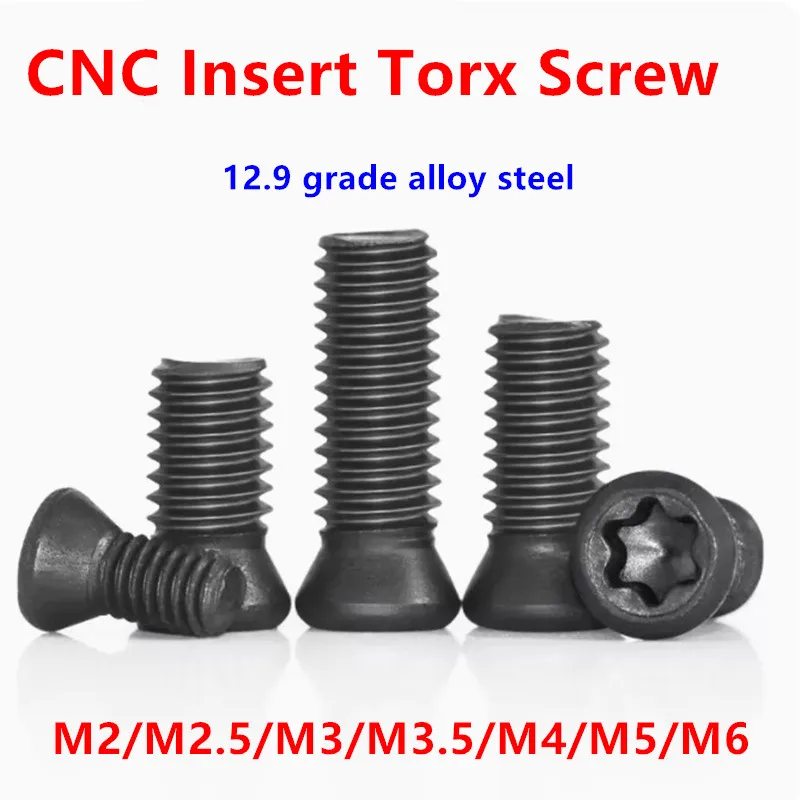 Torx Screw M2 M2.5 M3 M3.5 M4 M5 M6 Alloy steel 12.9 CNC Insert Torx Screw for Replaces Carbide Inserts CNC Lathe Tools