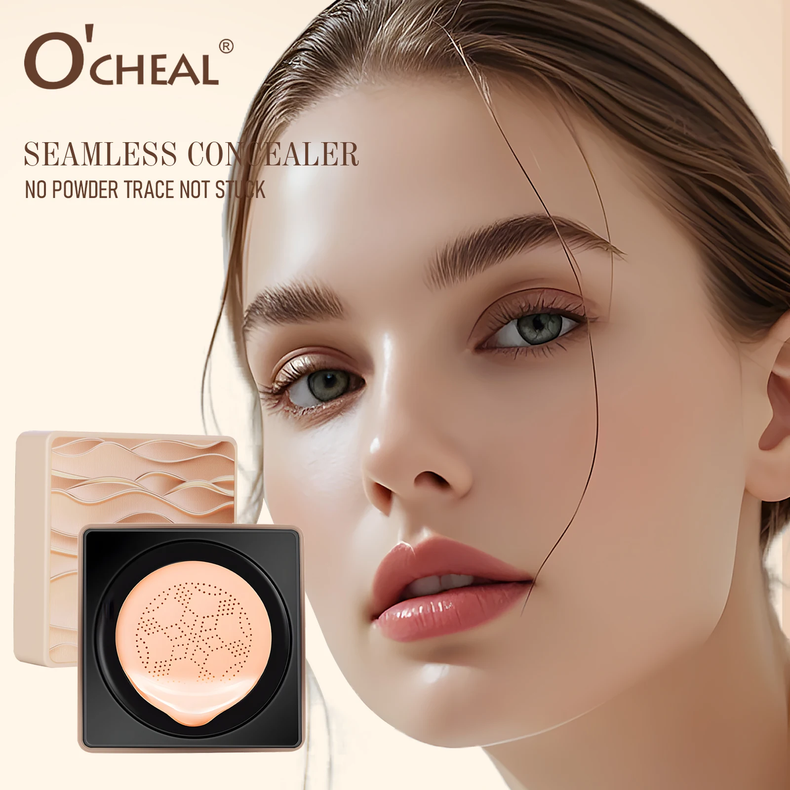 O'CHEAL Mushroom Cushion CC Cream Gesichts-Make-up Luftige Abdeckung Langanhaltend Feuchtigkeitsspendend Wasserfest Ölkontrolle Concealer BB Cream