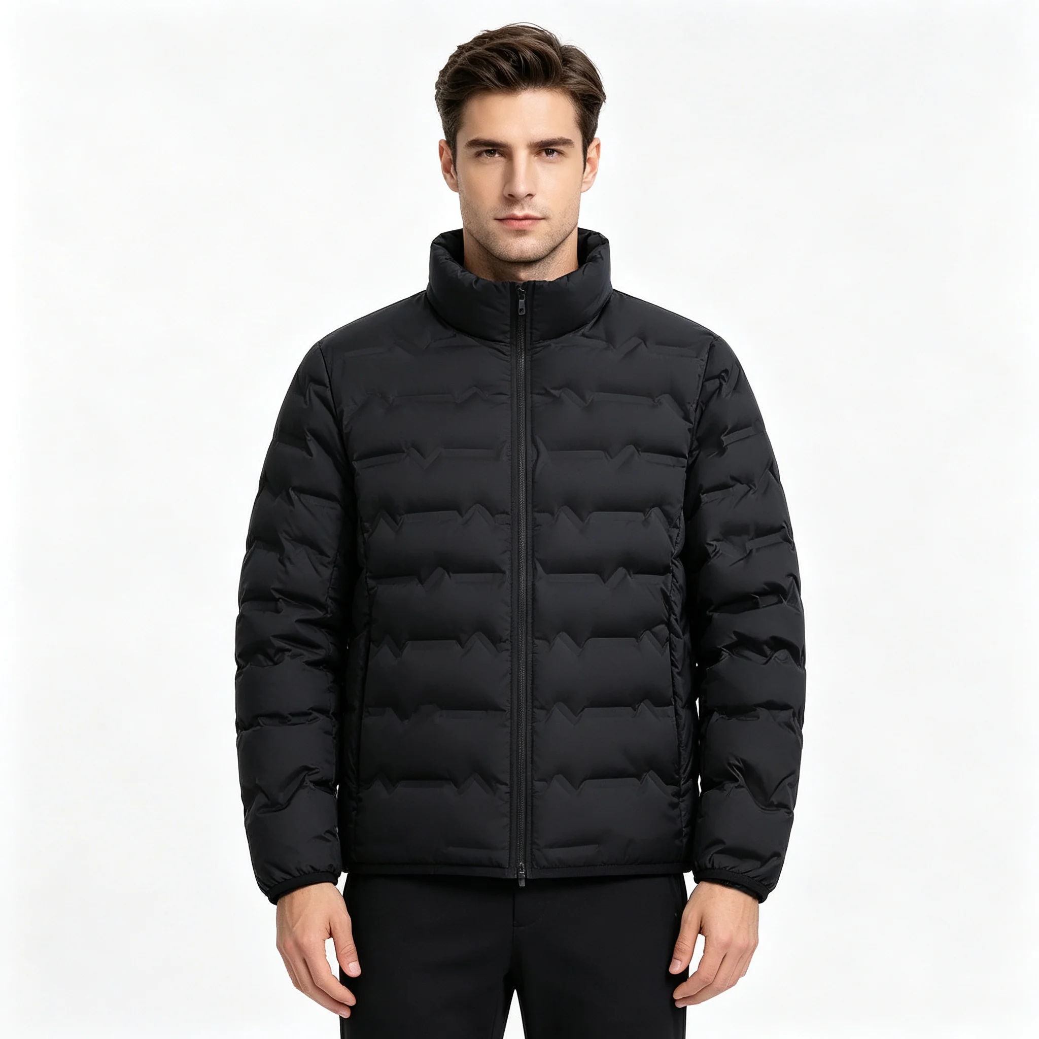 2026 Men Graphene Puffer Jacket Stand Collar Lightweight Windproof Warm Winter Down Coat Parka Jaqueta Masculina Chaqueta Hombre