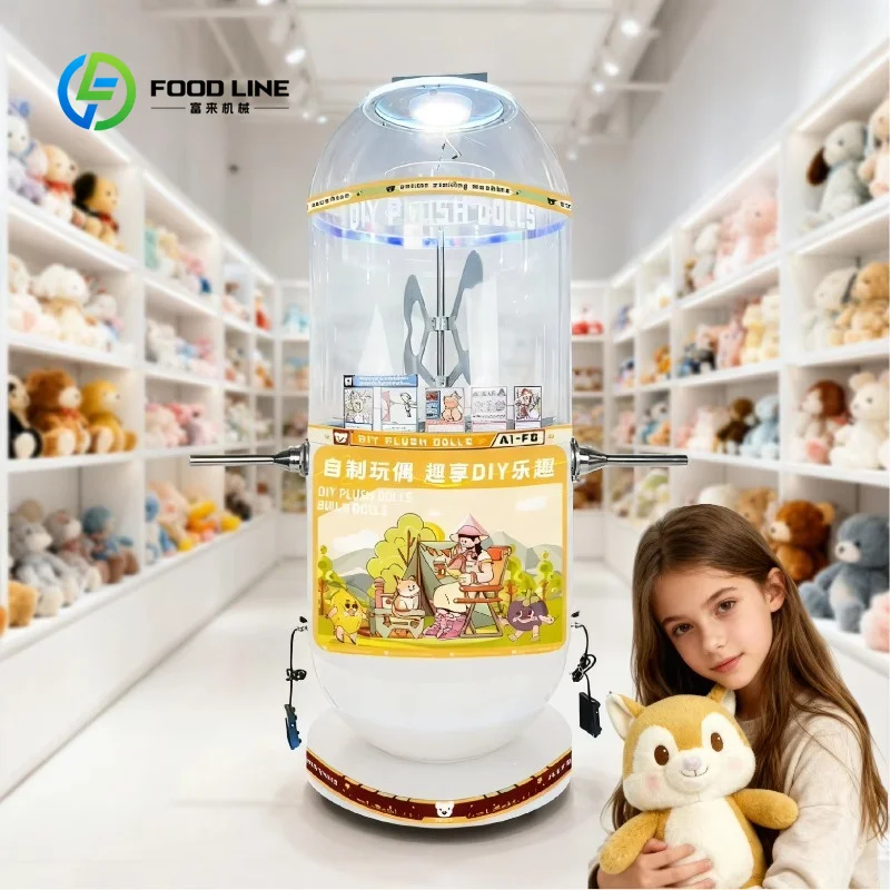Toy Stuffing Machine Motor 3.2kw High Efficiency Soft Fiber Pressure Semi Automatic Customization 220V/110V 1 Year Warranty