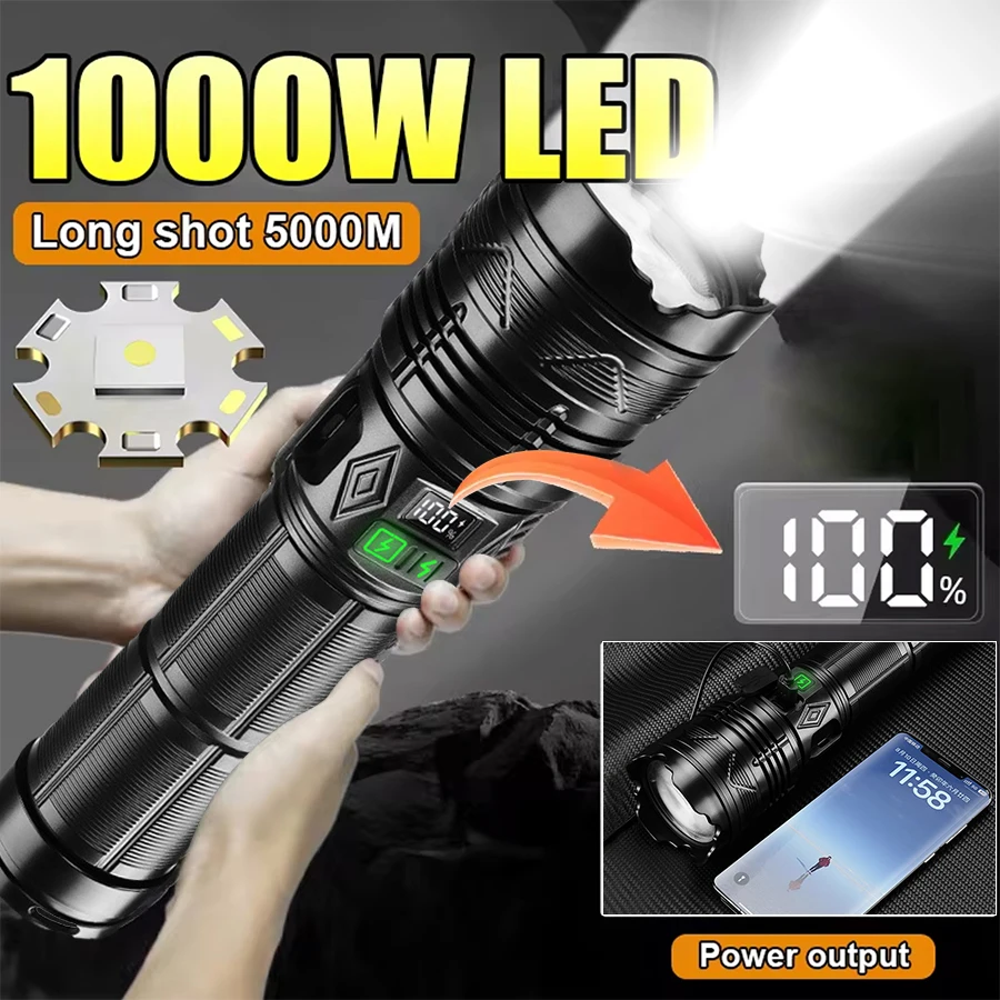 

Heinast BL-S50 Super Powerful Led Flashlight with 11 Lighting Modes 18650 TYPE-C Charging High Power Torch Outdoor Working Lamp