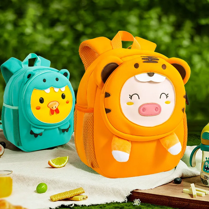 Creative Pig with Tiger Clothes School Backpacks Kindergarten Children Pack Toddler Girls Chick School Bags Boys 2-5 Years Old