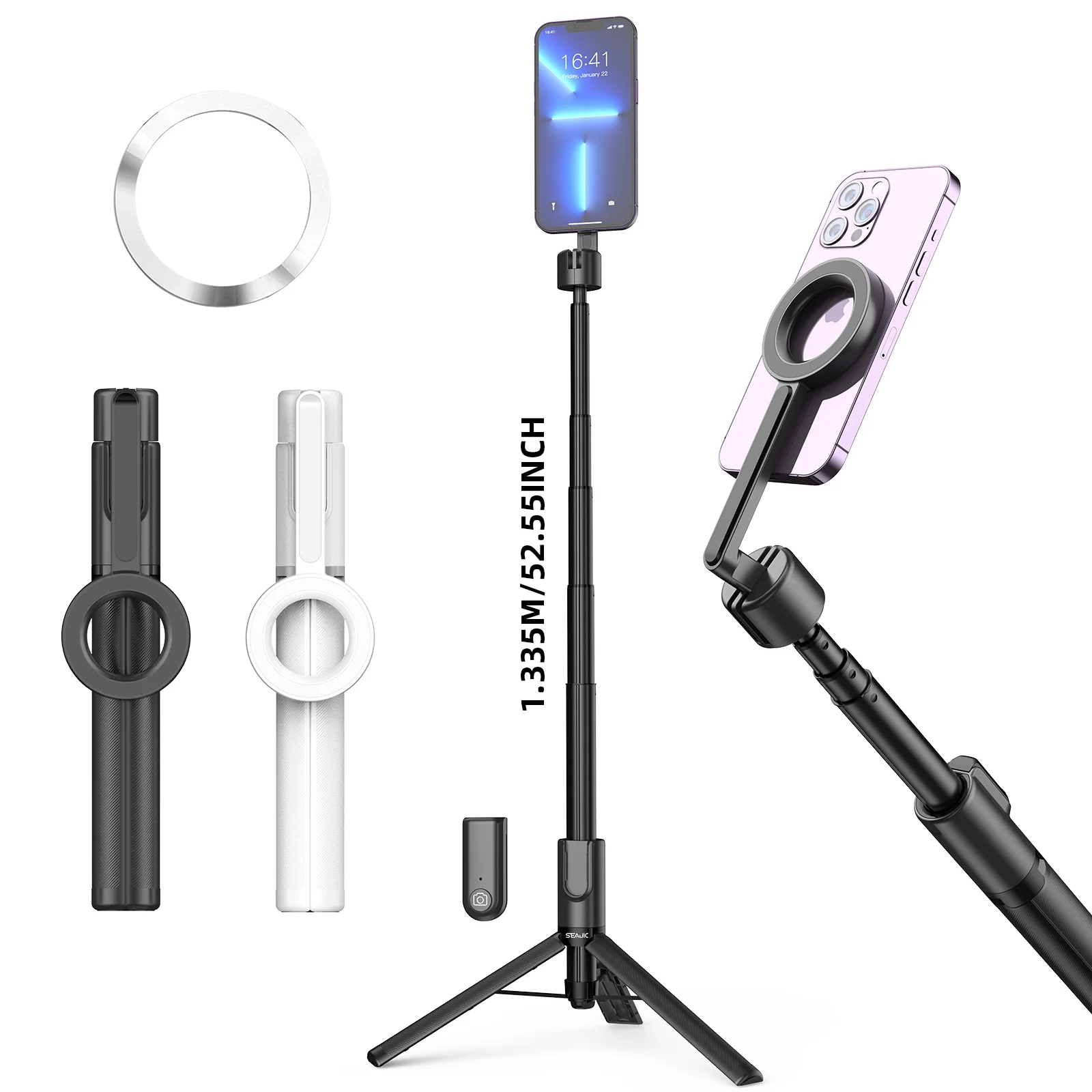 

1335MM Selfie Stick Tripod Magnetic with Wireless Remote Phone Holder Portable Tripod for Mobile Smartphone Live Broadcast