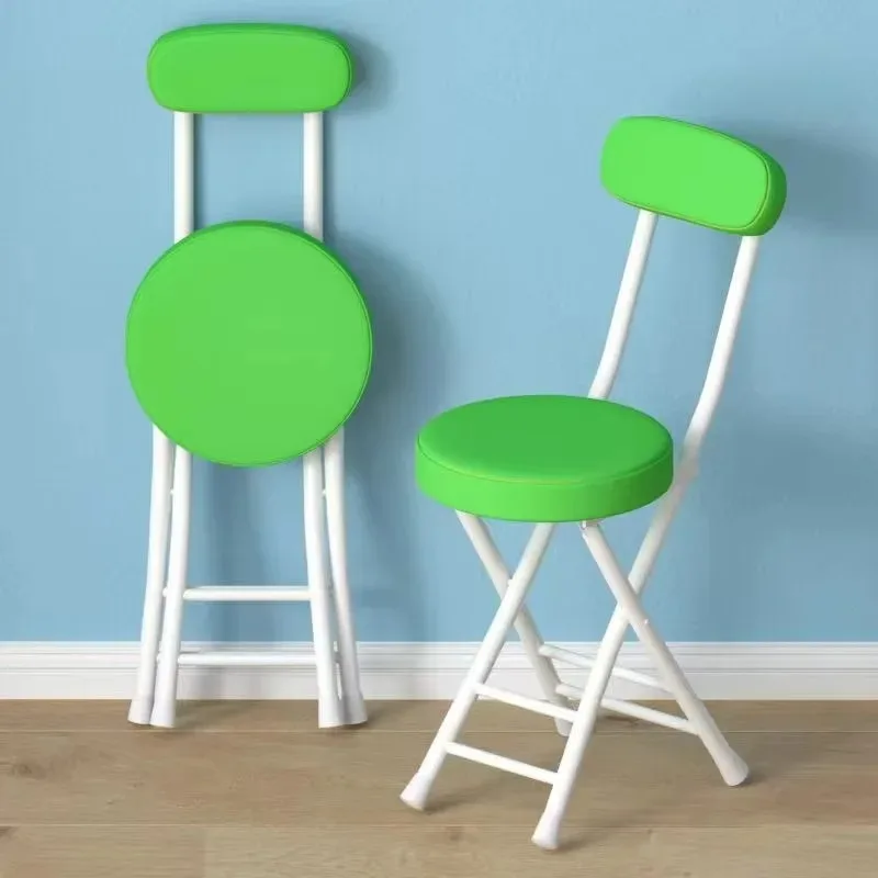 Luxury Folding Dining Chair, Modern Portable Small Round Stool, Living Room & Restaurant Home Furniture Стулья Для Ресторана view 4