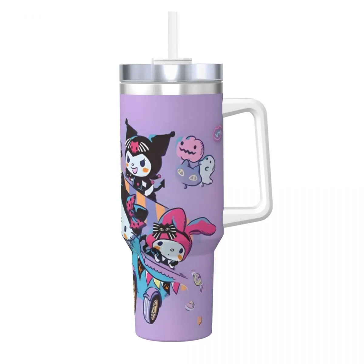 Sanrio Character Stainless Steel Tumbler Halloween Camping Car Mugs 40oz Thermal Mug Keep Heat Cold and Hot Milk Water Bottle