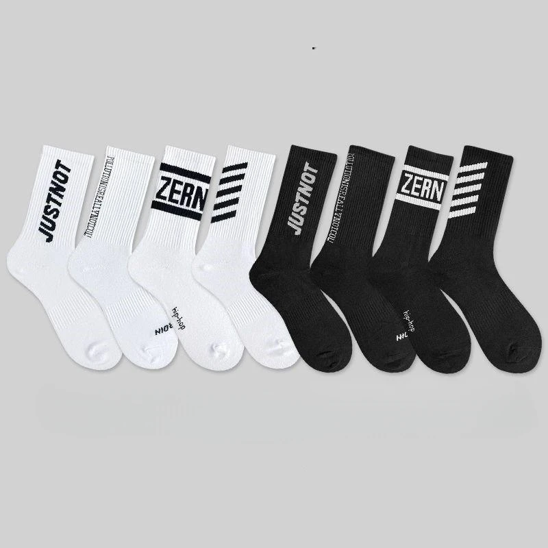 8 Pairs of Comfortable Breathable Hop-Hop Street Skateboard Harajuku Style Men's Socks