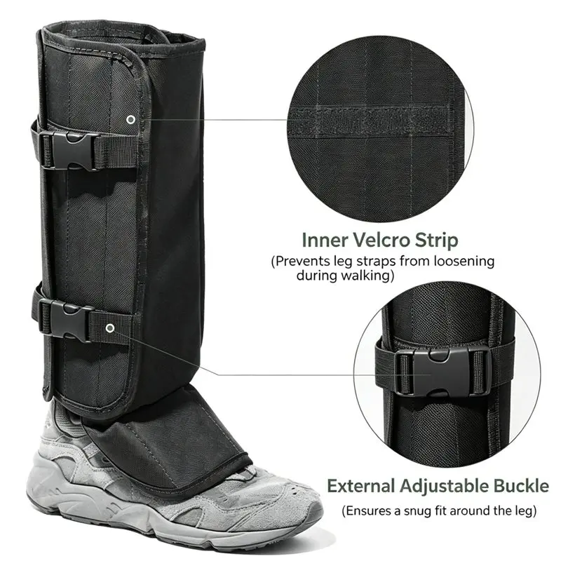 Adjustable Anti-Snake Gaiters Leg Protection Gear For Outdoor Hiking Snake Bite Prevention