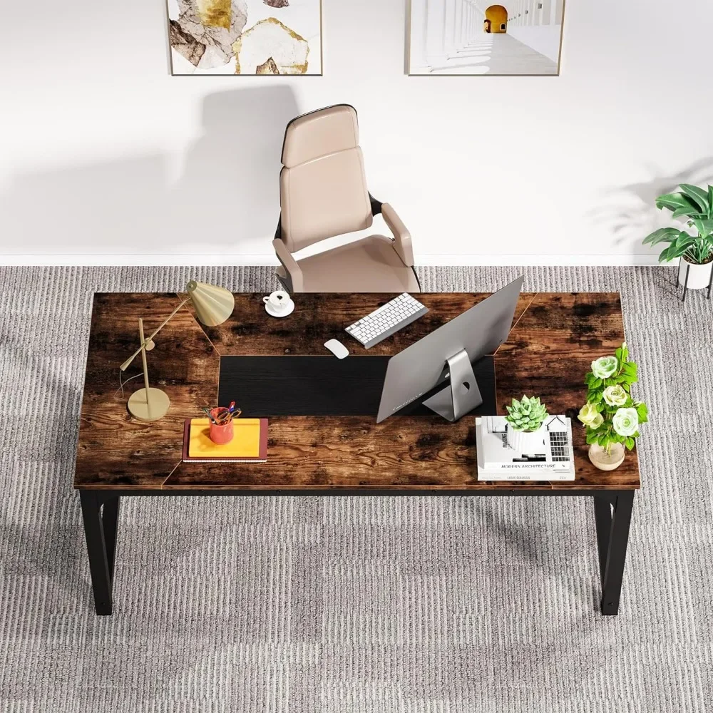 Kleine Boom 70.9 Inch X Groot Computerbureau, Bruin