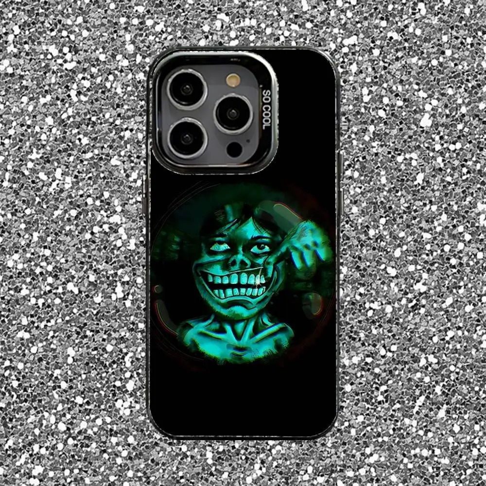 دخيل لا أنا لست حافظة هاتف بشري لهاتف آيفون 16,15,14,13,12,11,Pro,XS,Max,Plus,Mini,SE غطاء مقاوم للصدمات من الحلوى السوداء غير اللامعة