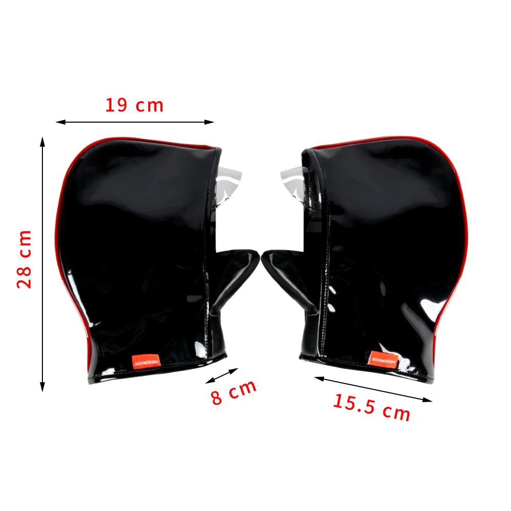 Bicycle motorcycle scooter Autumn and winter leather thickened warm handle gloves Handle waterproof cold warm gloves