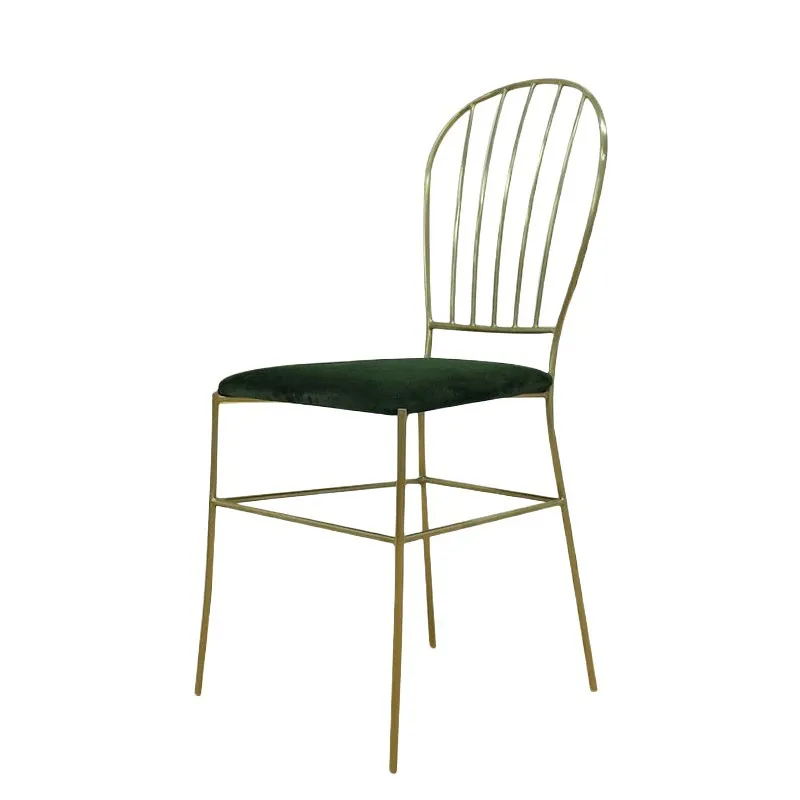 Simple wrought iron dining chair casual coffee shop milk tea shop dessert backrest metal stool home dressing chair