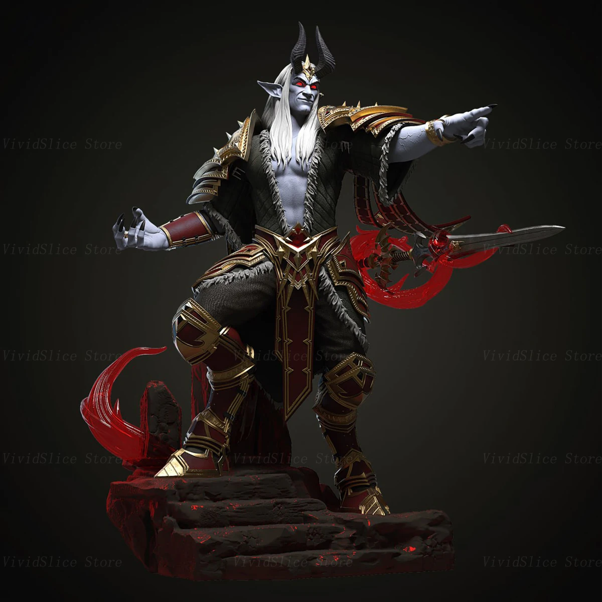 

1/18 1/24 Sire Denathrius, 3D-модель из смолы для 3D-печати, неокрашенная, высокодетализированная миниатюрная фигурка (гараж-кит)