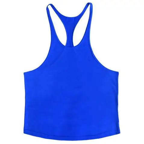 100% Cotton Bodybuilding Jogger Gym Singlet Training Bodybuilding Tank Top Vest Shirt Sleeveless Fitness Cotton Shirt For Men