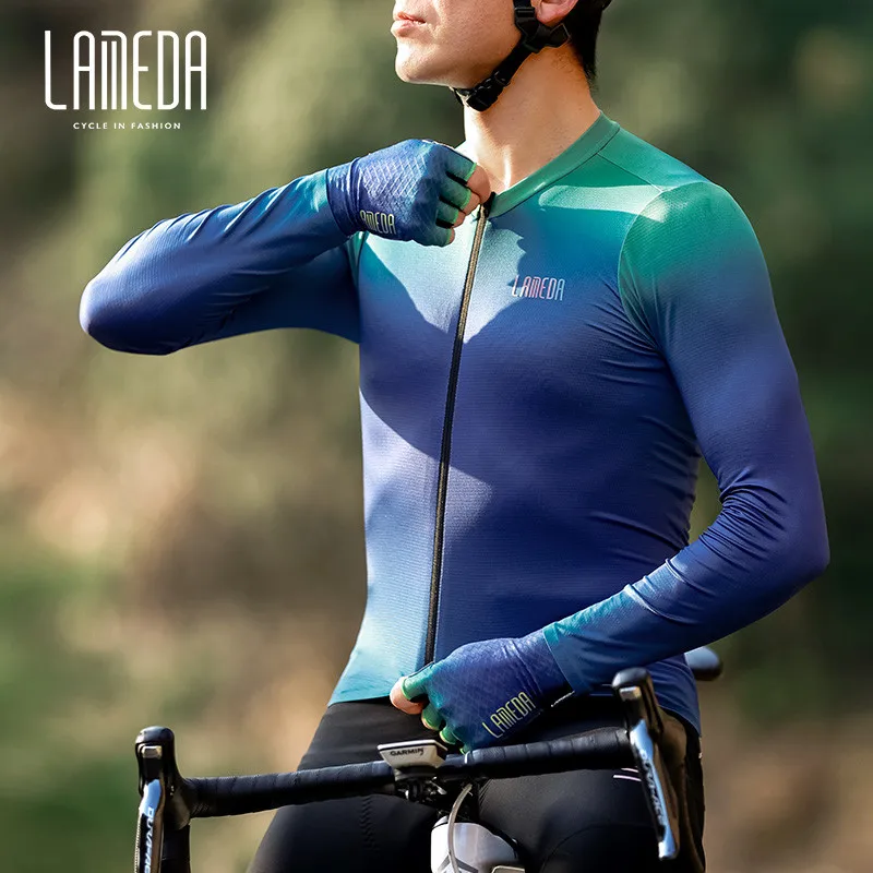 LAMEDA professional cycling clothes road bike mountain bike long sleeve top long pants suit bicycle Sweatshirt