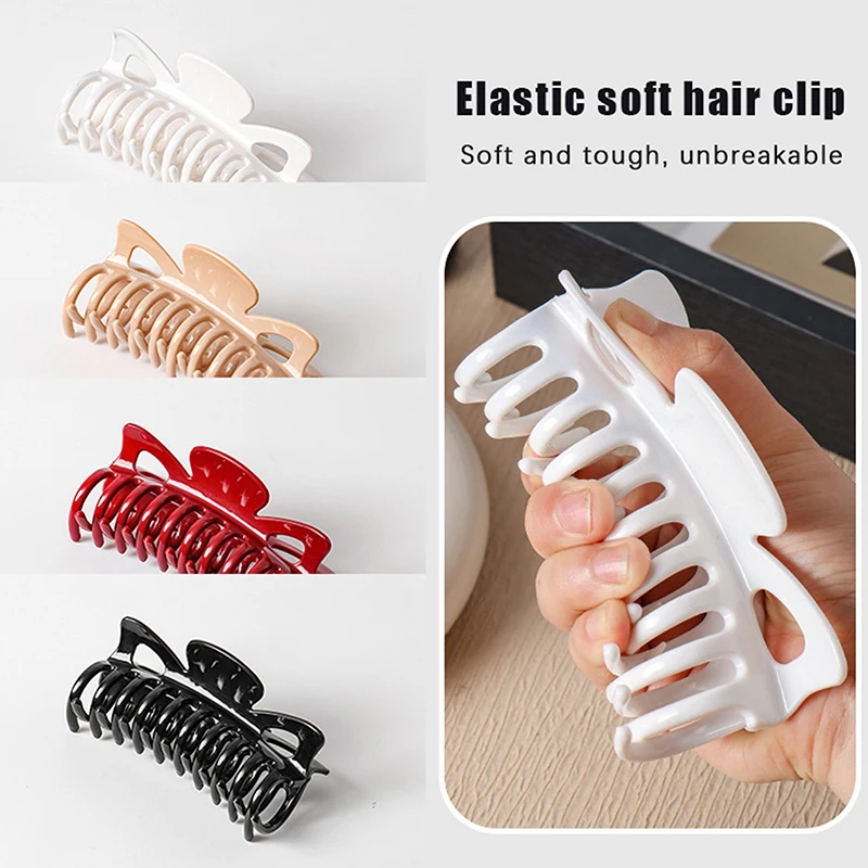 

Soft Silicone Hairpin Shark Clip Hairpin Soft Anti-Collision Back Head Clip Anti-Fall Durable Butterfly Keel Clip