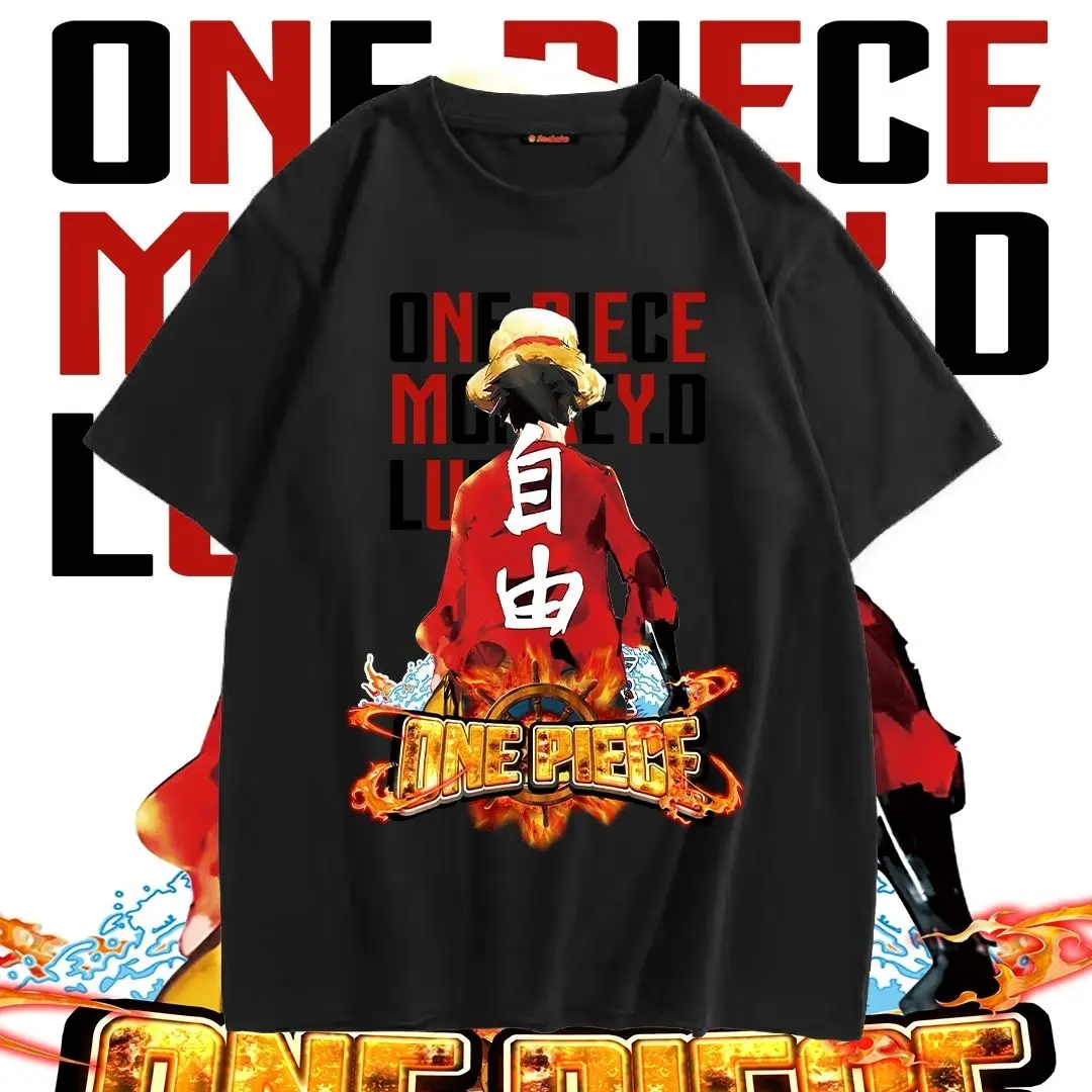 

Anime ONE PIECE Luffy Redhead Xiangxis Uta Sauron Ace Theater Edition Loose Short Sleeve Support T-Shirt