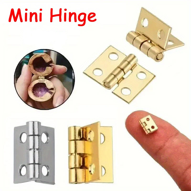 25Pcs Mini Small Metal Hinge for 1/12 House Miniature Cabinet Furniture