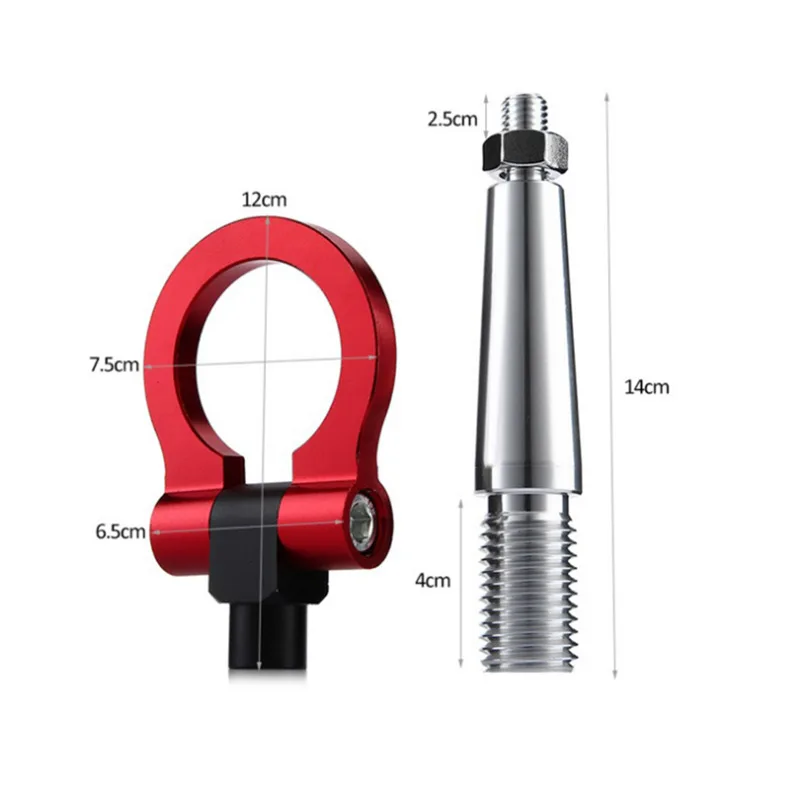 Car Modified Aluminum Alloy Modified Front Bar Tow Hook for Mitsubishi Winged God