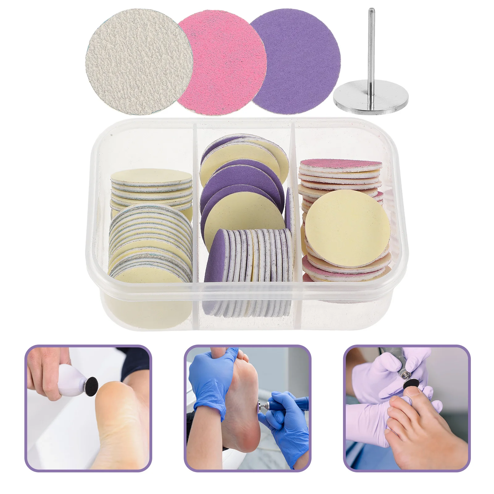 

60Pcs Electric Foot Callus Remover Discs Nail Sanding Pedicure Tool Dead Skin Removal Easy to Use for All Ages