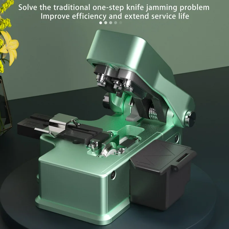 PTONAN NEW P50 Fiber Cleaver Pressure-Actuated One-Step Blade High-Precision Optical Fiber Fusion Splicer Cutting Knife