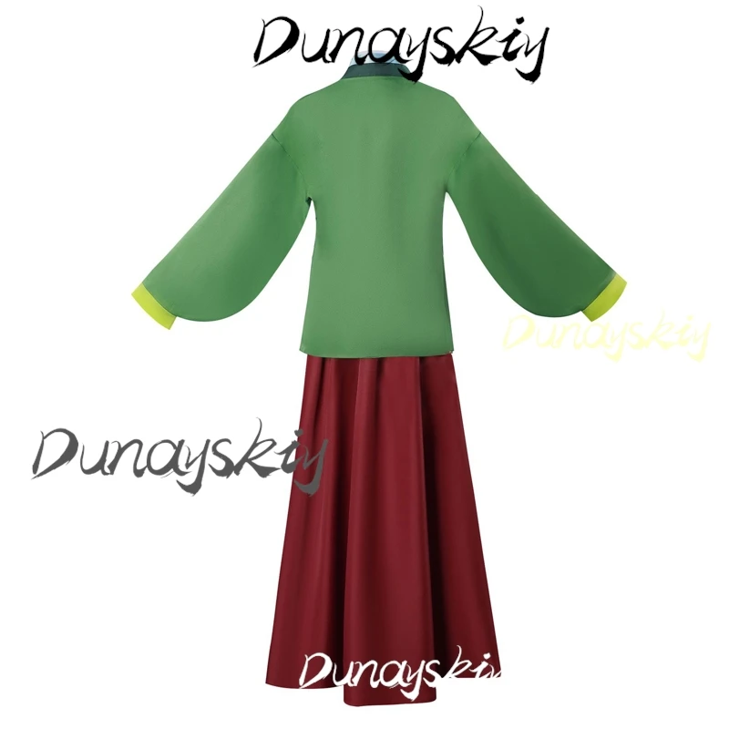 Anime The Apothecary Diaries Maomao Pink Dress Skirt Green Top Cosplay Costume Wig For Women Roleplay Uniform Customized Item