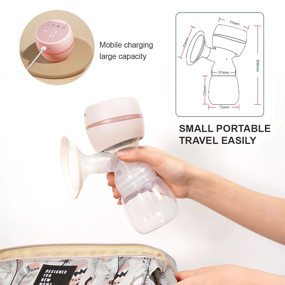 USB Electric Breast Pump With Baby Milk Bottle BPA Free Powerful Silicon Breast Pumps Baby Breastfeeding Accessories