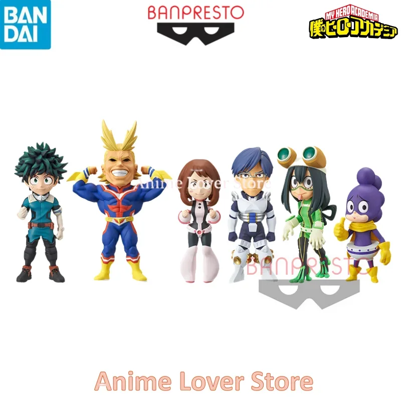 Bandai Banpresto Original My Hero Academia WCF VO.1 Midoriya Izuku All Might OCHACO URARAKA Anime Figures Toys for Kids Gifts