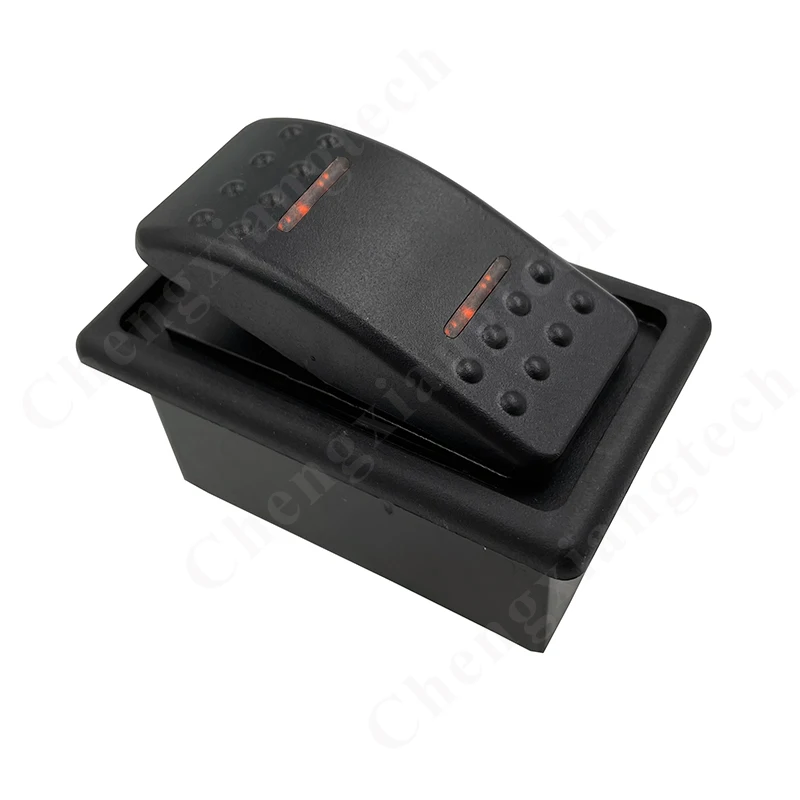 Illuminated Orange Led Rocker Switch Mounting Holder Panel 12V 20A 24V 10A Waterproof for Car Boat Truck Carling Type