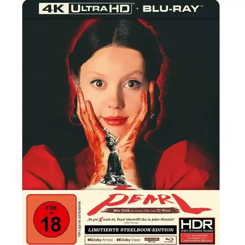 4K-UHD Pearl (2022) Atmos, Dolby Vision, Blu-ray Movie, Blu-ray Disc