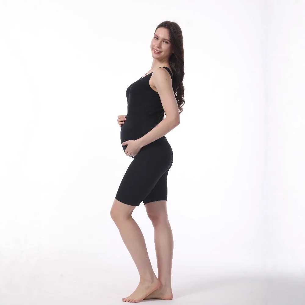 Maternity Leggings Jumpsuit, Casual Yoga Fitness Wear Jumpsuit Shorts Maternity Leggings for Pregnant Women