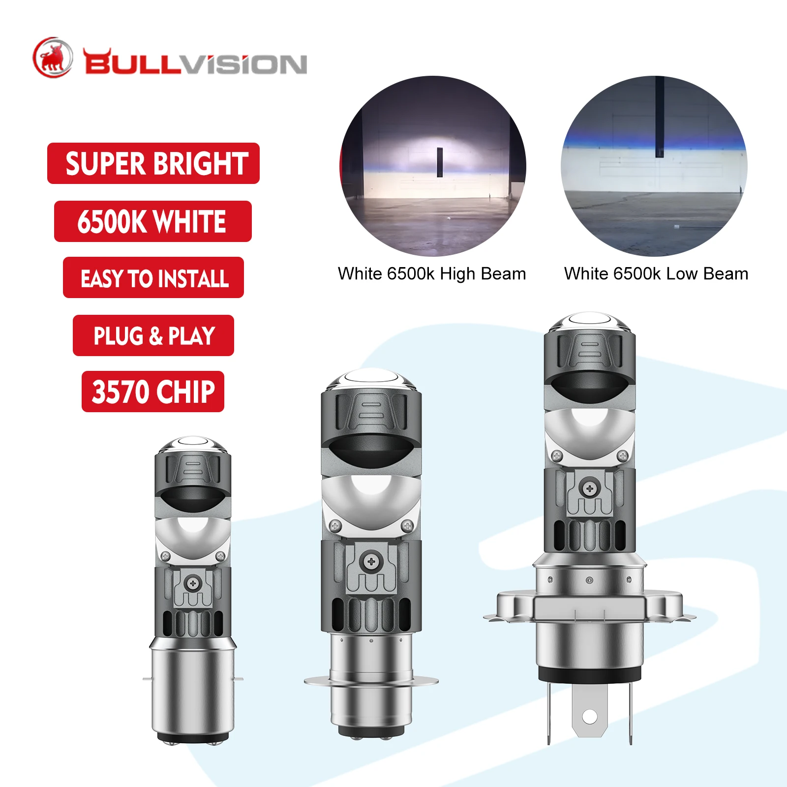 1PCS H6 BA20D LED H4 P15D Motorcycle Headlight CSP 30000LM Spotlight 12V Hi Lo Lamp Fog Light White For Yamaha Kawasaki Suzuki