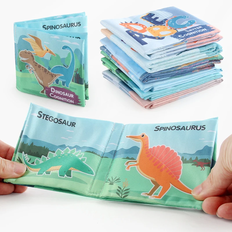 Kleurrijk stoffen boek voor kinderen, educatief speelgoed, interactief speelgoed voor dieren/groenten/auto's, interactief geluidspapier voor vroeg leren