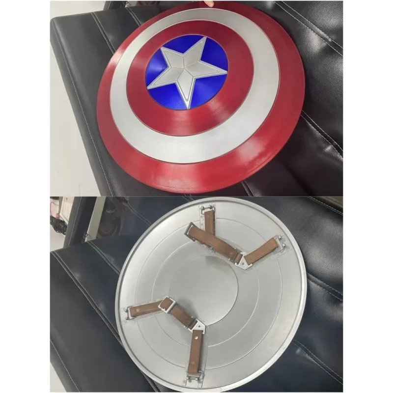 Model tarczy Kapitana Ameryki w skali 1:1, 60 cm, z tworzywa ABS, rekwizyty wystawiennicze, rekwizyty do cosplayu, plastikowy kostium, rekwizyty na imprezy i przebrania, broń.