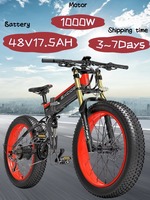LANKELEISI XT750Plus adult Electric Bicycle 1000W Powerful motor 48V17.5Ah battery 26 Inch foldable Off-road Electric Bicycle
