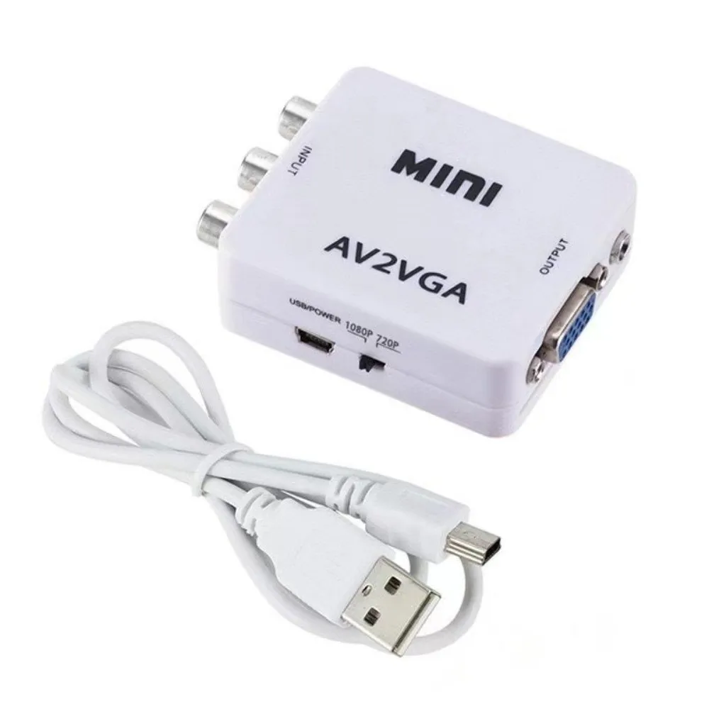 

Мини-конвертер композитного видео и аудио, Plug & Play, совместимый с несколькими устройствами, цифровой адаптер сигнала, выход HD 1080P, мини-скейлер-бокс