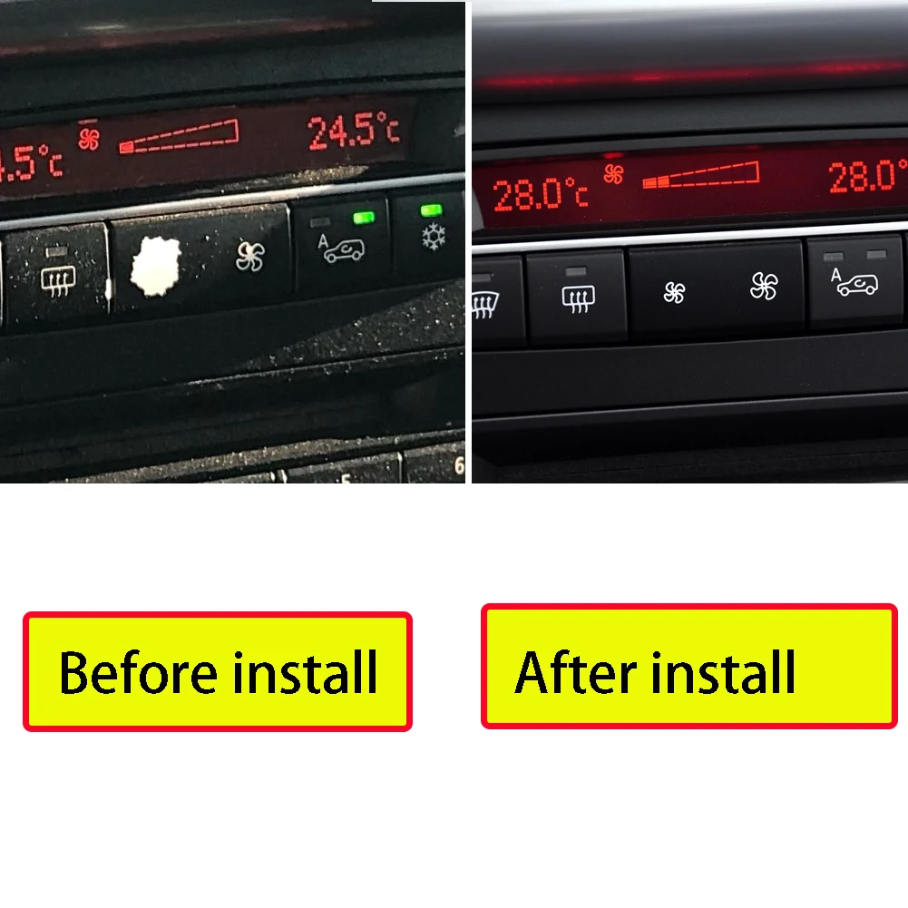 AC Heater Climate Air Conditioning Control Panel Fan Speed Button Cover Replacement for BMW X5 E70 X6 E71 Car Interior Accessory