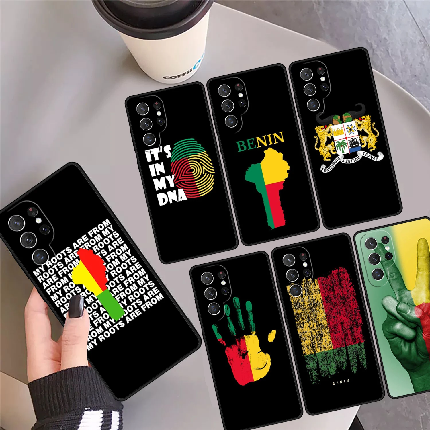 

Benin Flag Phone Case Cover Coque For Samsung Galaxy S24 S25 Ultra S23 S22 Plus S21 FE S20 Note 10 20 Pro Ultra