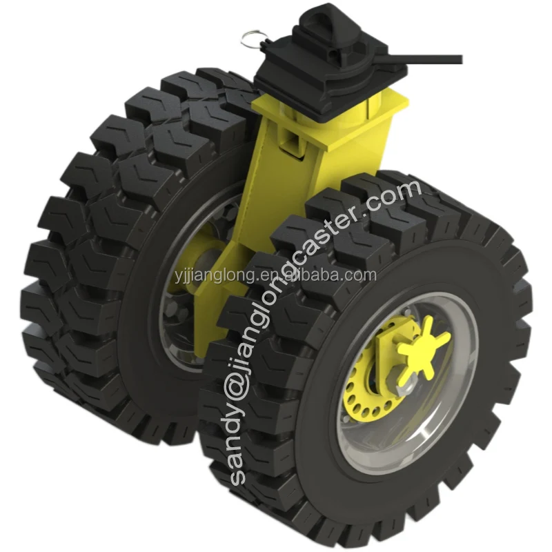 

Heavy Duty Dual Wheel Casters 6 Inch Rotary Casters Industrial Hard Rubber Container with Traction Bar