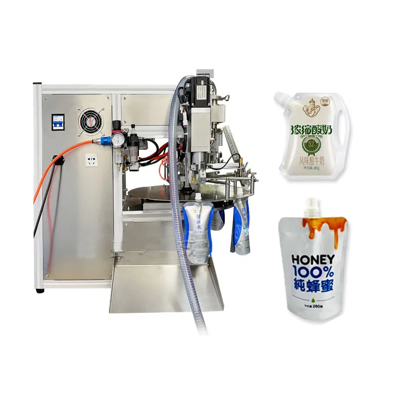 Automatic Fruit Puree Spout Pouch Filling Machine Baby Food Stand up Spout Pouch Packing Machine